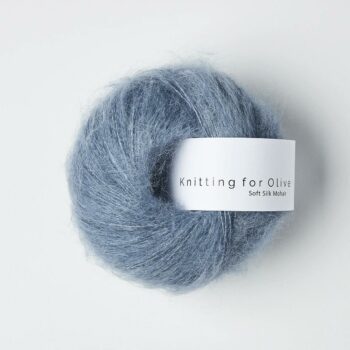 Knitting for Olive Soft Silk Mohair Støvet dueblå