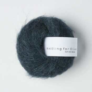 Knitting for Olive Soft Silk Mohair Dyb Petroleumsblå