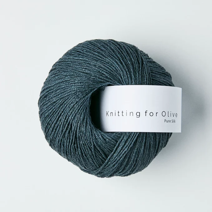 Knitting for Olive Pure Silk - Dyb Petroleumsblå