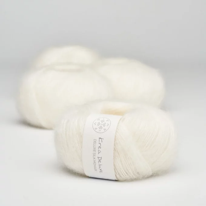 Krea Deluxe Silk Mohair - 01 Natur hvid