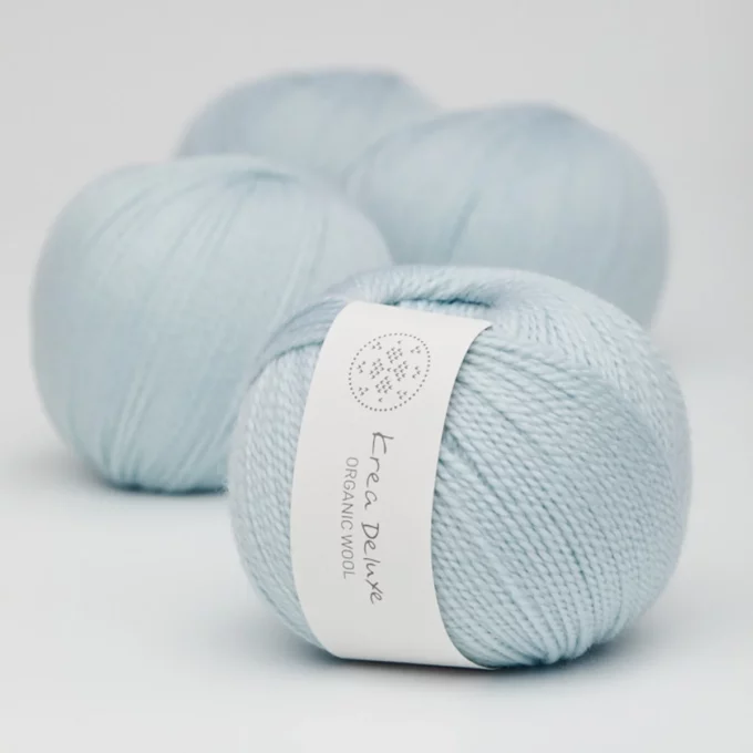 Krea Deluxe Organic Wool 1 - 24 Lys isblå