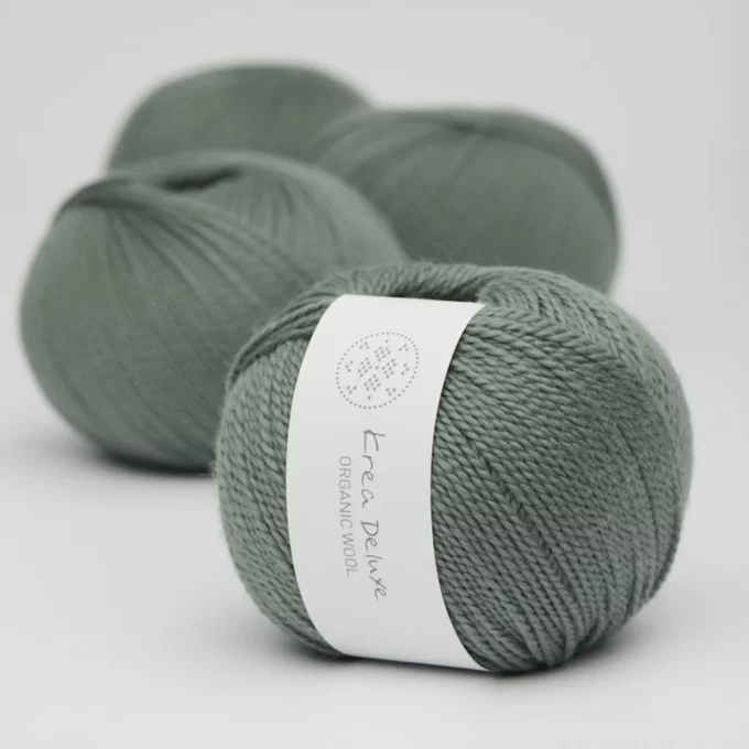 Krea Deluxe Organic Wool 1 - 33 Støvet grøn
